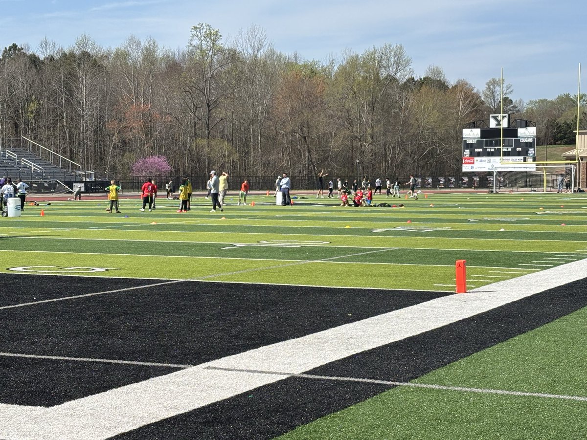 YorkRecruits's tweet photo. FCA Flag Football is rolling strong this morning at the Cougar Den!!  I want to thank the FCA for putting on this great event each Saturday through April.  Special thanks to @NoahNyegaard https://t.co/aIKQ578dCy
