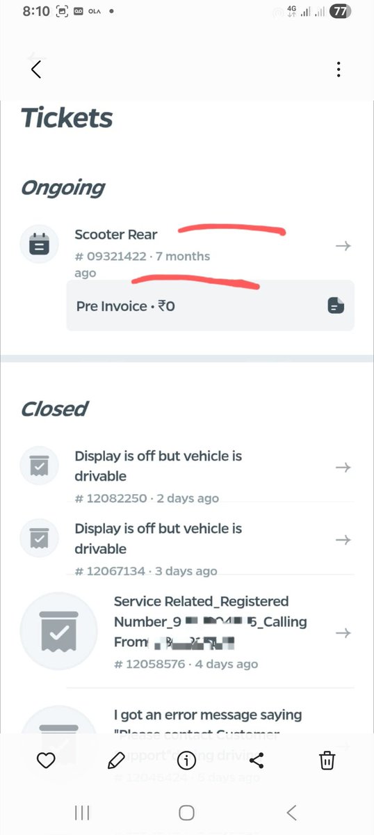 anu_pachauri's tweet image. Reason behind Falling #ShareValue in 
#StockMarket of #OlaElectric!

UnResolved #Customer Issues!

 After 8Month of Complaints😱
#OlaEV Shut-Down Suddenly &amp;amp; #Fake_Service Completion Showing!

#ShareMarket #nifty #Sensex #Trading2026 #StockMarketIndia
@bhash @SoftBank @TigerGlobal