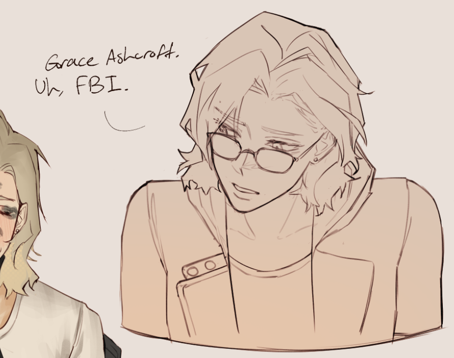 zertudine's tweet photo. everytime i draw grace she's looking away i can't she's too adorbs yes she is being smothered in kisses in the corner #RE9 #ResidentEvilRequiem https://t.co/UmJZXEQ1Ev