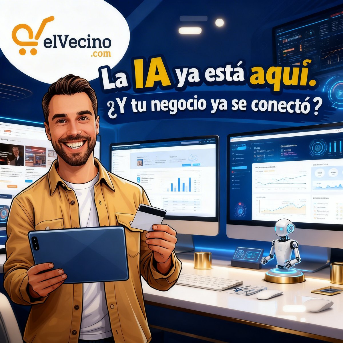 elVecinoDigital's tweet photo. La transformación digital es más que una tendencia, es una necesidad para destacar. 🌐 Aprende cómo la IA puede revolucionar tu negocio con https://t.co/9JCWQXseqH y da el primer paso hacia el futuro. 🚀 #IA #TransformaciónDigital https://t.co/3LKzO1lHXP