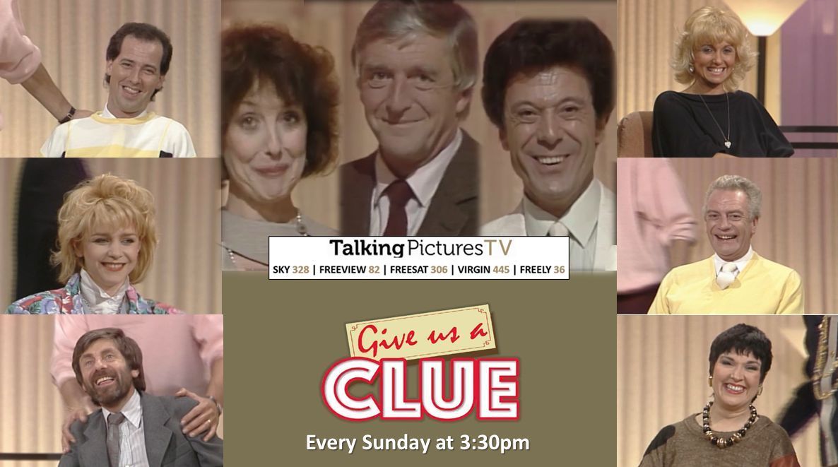 TalkingPicsTV's tweet photo. Tomorrow! Premiere Sunday 15th March, 3:30pm GIVE US A CLUE (1985) #TPTVsubtitles Guest stars #MichaelBarrymore #MelvynHayes #RuthMadoc #BarryHoward #LeslieAsh #AdriennePosta and Captains #UnaStubbs and #LionelBlair https://t.co/TAVsK6EVlC