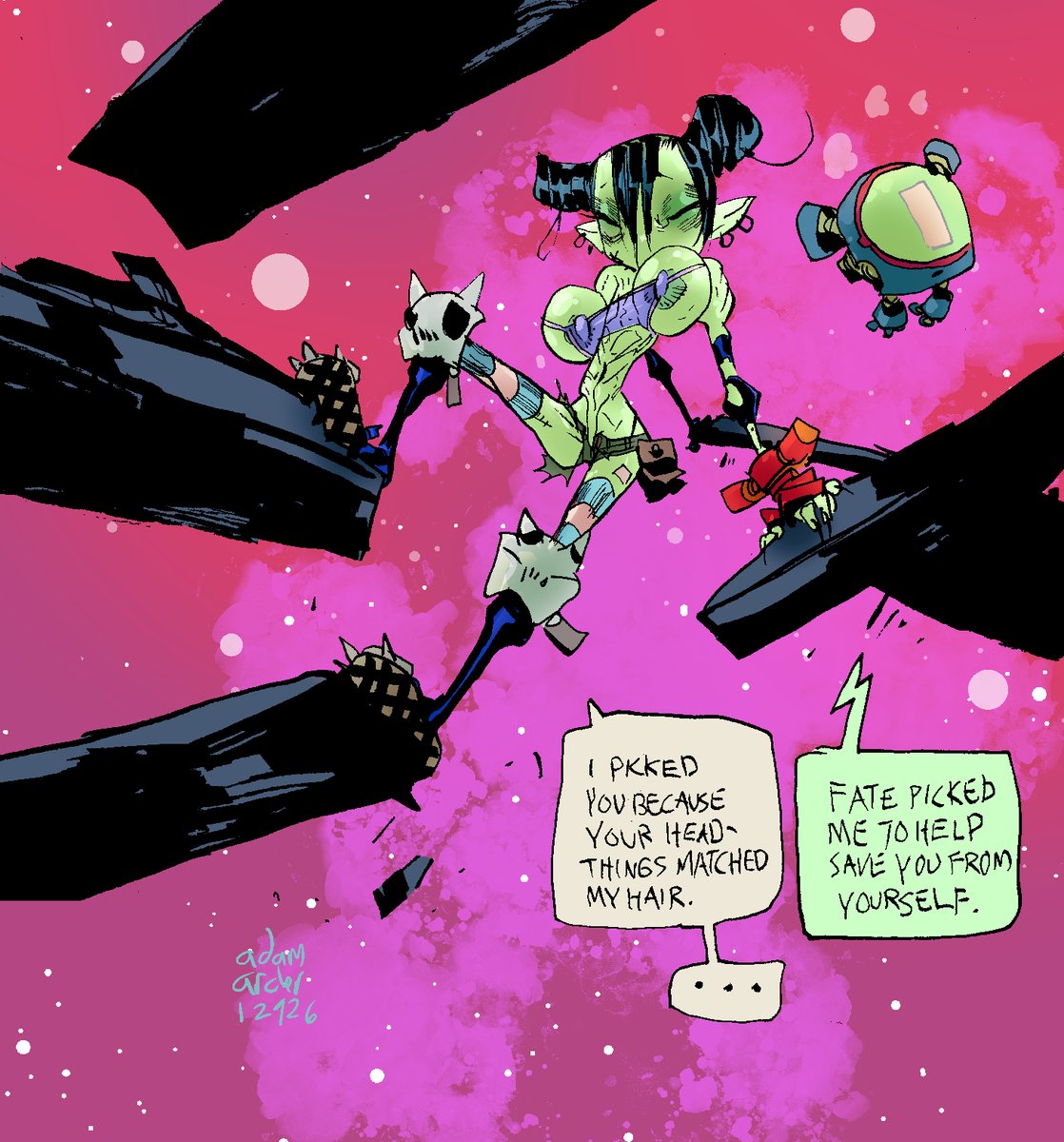 AdamArcherArt's tweet image. some recent shots of #adaBean

she'll be in #ANTH book 2. maybe 2 stories :)
book 1 in my shop now. 

def my most popular character i've created. 
one of her posts on insta has like 140k views &amp;amp; brought in maybe 1k new followers? 😶
looking forward to getting  her comics out💥