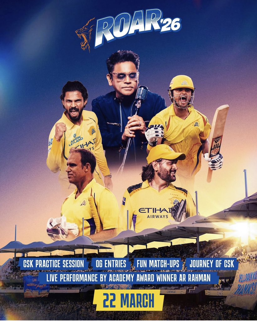 🚨CSK ROAR Event 🚨 CSK stars + “OG Super Kings” legends appearing ...