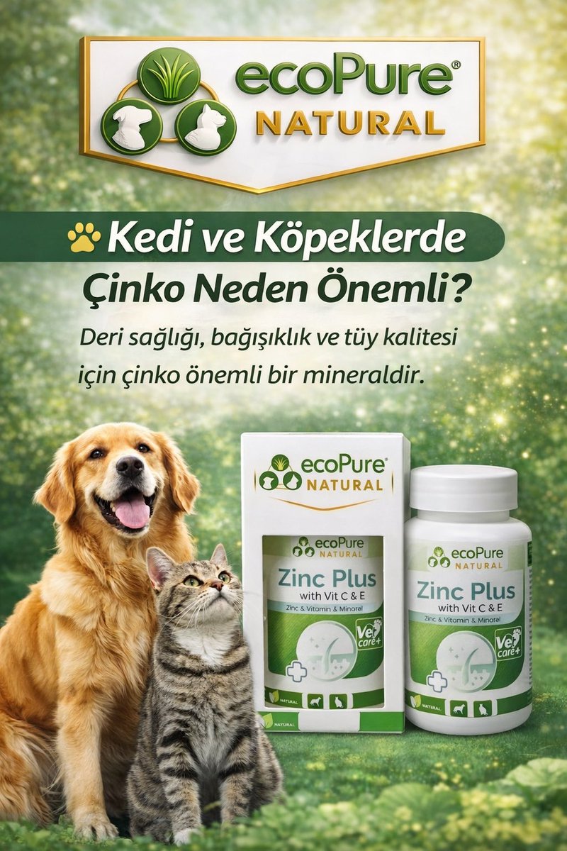 NaturelVet's tweet photo. ZincPlus

✔️ Çinko desteği
✔️ C ve E vitamini
✔️ Deri ve tüy sağlığına destek
✔️ Bağışıklık sistemine katkı https://t.co/8XvS5BBrM8