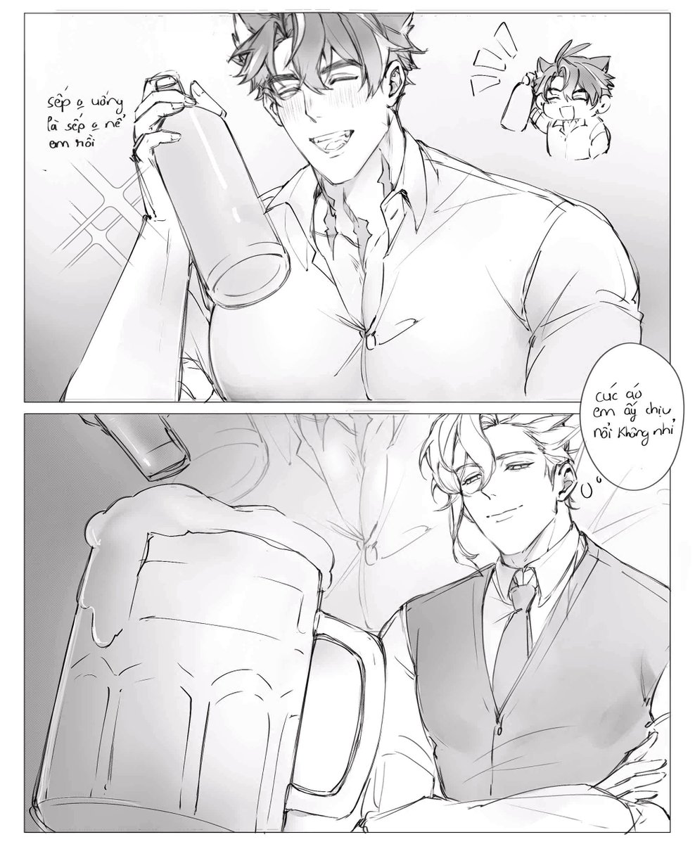 #Neuvithesley
The employee kept pouring drinks for the boss, but the boss was too busy staring at the employee’s buttons