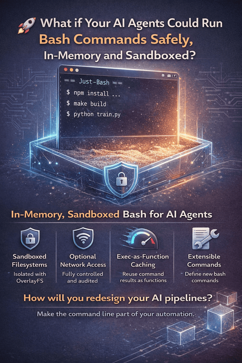 📢 📰 Sandboxed bash for AI agents 🚀 Secure, extensible, and ready to ...