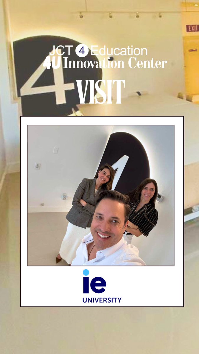 Yesterday, we welcomed IE University to the JCT4Education 4U! Innovation Center. 
Elena Somoza and Erika Ortíz visited, sparking inspiring discussions about our space and plans for this year and beyond.
University representatives are always welcome to connect with our community!