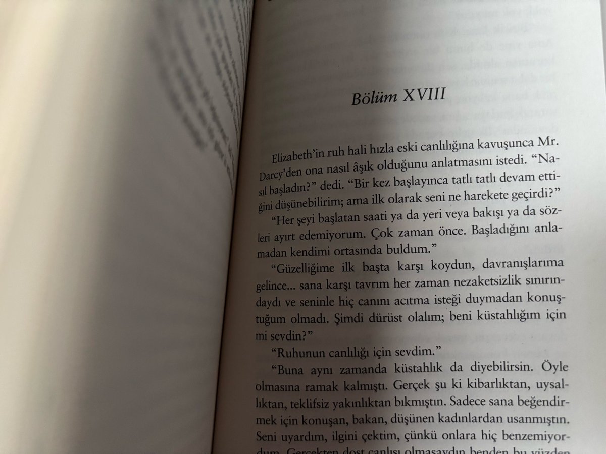 “Başladığını anlamadan kendimi ortasında buldum.”
Gurur ve Önyargı, Jane Austen