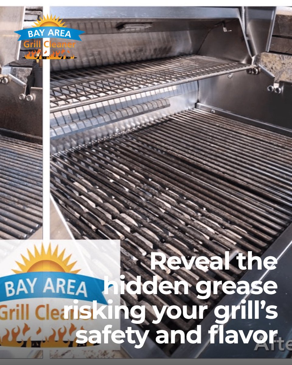 Think your grill's clean enough for tonight? Hidden grease puts safety and flavor at risk. Our same-day expert cleaning removes buildup brushes miss—protect your investment and enjoy flawless cookouts.

Contact Us bayareagrillcleaner.com #familyowned #nearme