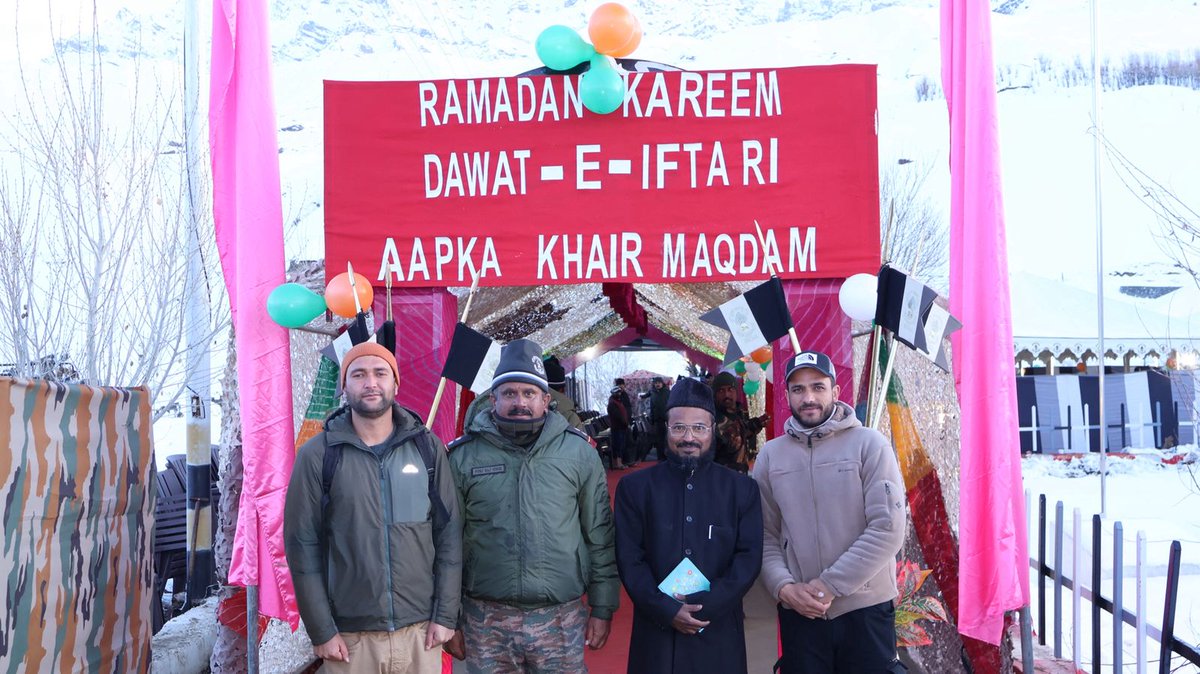 CRSDras's tweet photo. Iftaar party- 13 March 26
Strengthening bonds beyond uniform — Fire & Fury Corps hosted an Iftaar at Dras on 13 March. Over 450 guests, including prominent civil personalities from Dras and nearby areas, joined the evening of unity and shared values.
#Dras #FireAndFury https://t.co/GCd9qRSTeC