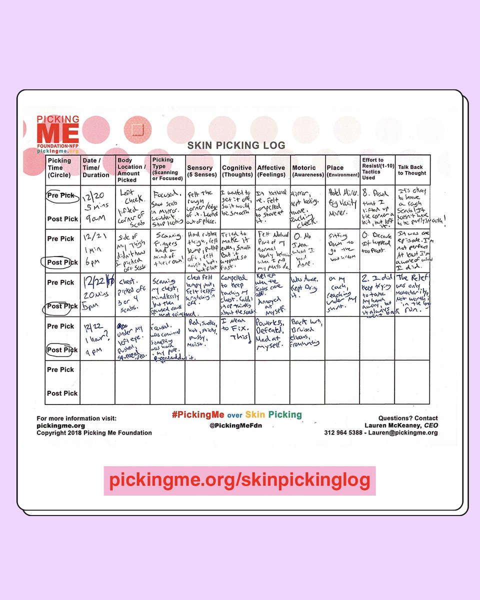 Picking Me Foundation #dermatillomania tweet media
