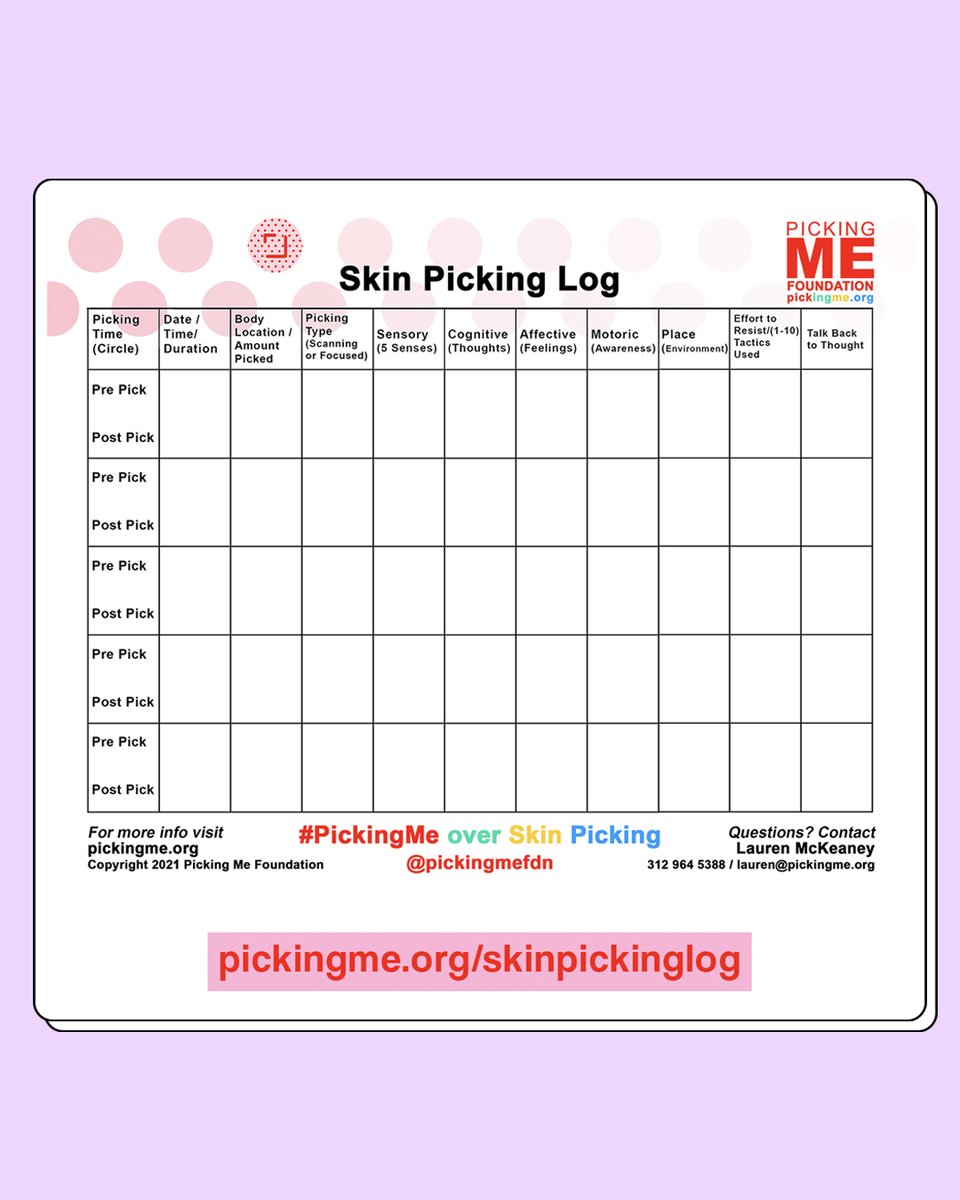 Picking Me Foundation #dermatillomania tweet media