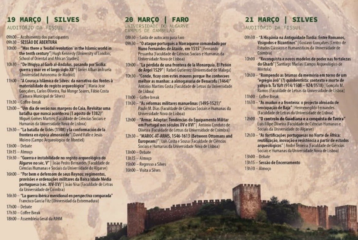 DEIGLORIA7's tweet photo. Próximo congreso sobre la #medievalwar la #AIHM organiza en Salves (Portugal) un evento sobre los contextos ibéricos meridionales. El programa es muy completo, en el mismo participan los mejores historiadores de la Peninsula ibérica https://t.co/BhE2szJEeX