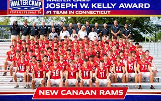 NFP_CTEast's tweet photo. Congratulations to New Canaan for winning this years Walter Camp Joseph W. Kelly Award for the number one team in Connecticut! https://t.co/bbcN1hMc5W