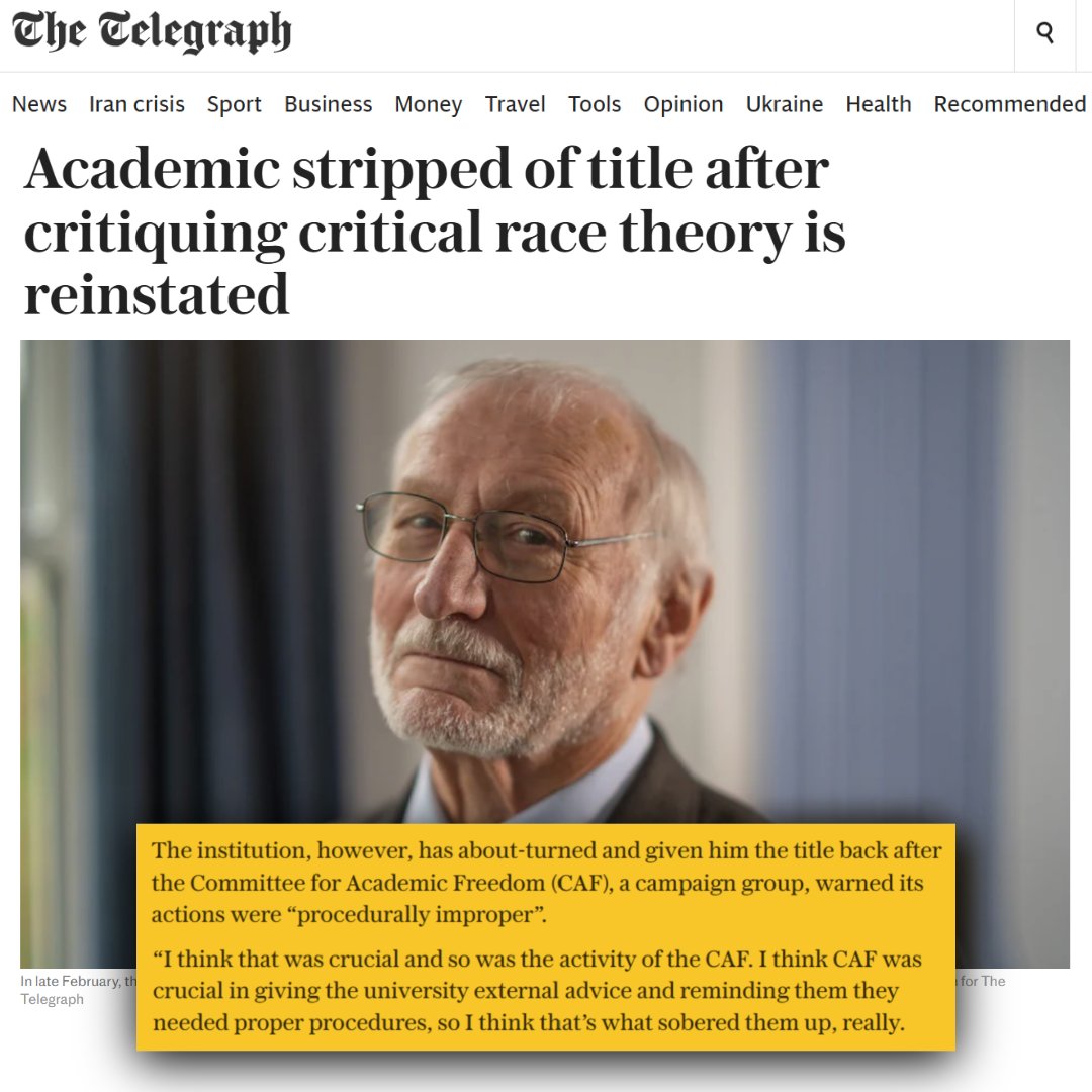 Committee for Academic Freedom tweet media