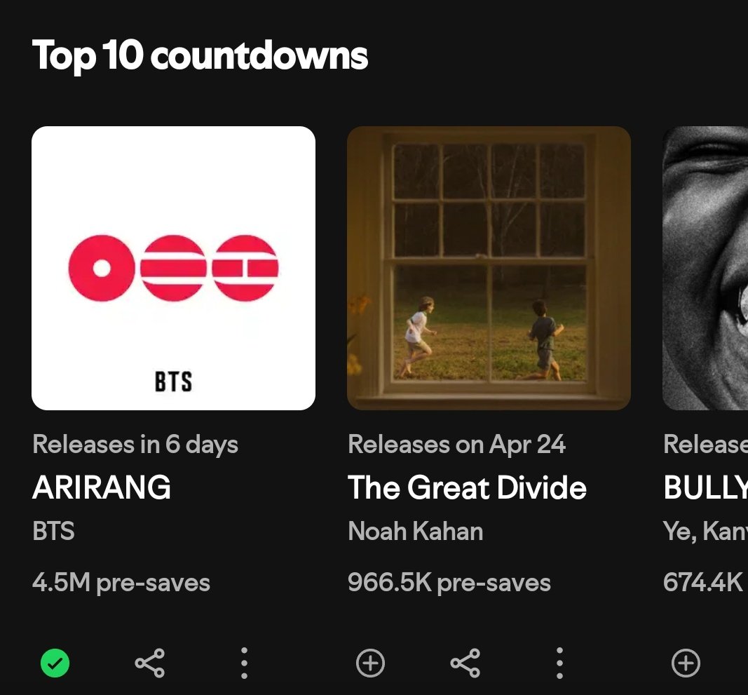 OMG WHAT!!! ARIRANG had an increase of 110K presaves — 4.5M!!!!! 😭😭😭🔥🔥🔥🔥🔥