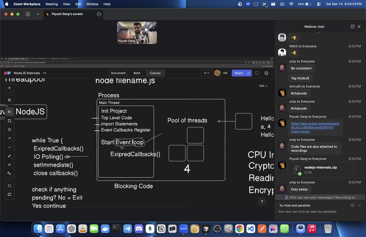 soumendotcom's tweet image. Completed the Internals of Node.js class by @piyushgarg_dev  sir. Learned how the Node.js runtime executes JavaScript code, manages the event loop, and handles I/O and time-consuming operations asynchronously.

@Hiteshdotcom @ChaiCodeHQ @yntpdotme @nirudhuuu 
#chaicode #nodejs