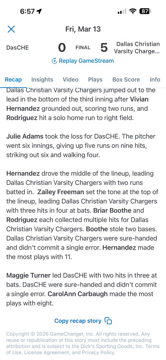 Chloe Rodriguez 2027 tweet media