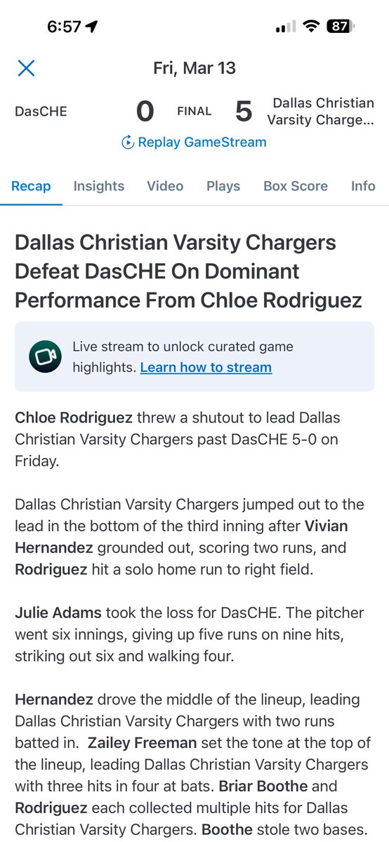 Chloe Rodriguez 2027 tweet media