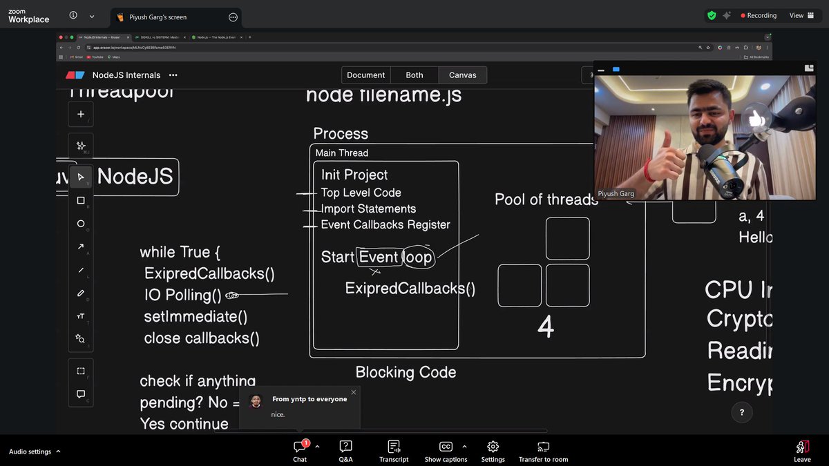 ritikraghu_dev's tweet image. Day 17
Today's update:
- JavaScript runs differently in Node.js vs the browser.
- Understood the Node.js architecture.
- Got one assignment also
Thanks @piyushgarg_dev sir and @Hiteshdotcom sir for making tough concepts simple.

@ChaiCodeHQ @nirudhuuu @yntpdotme
#chaicode #NodeJS