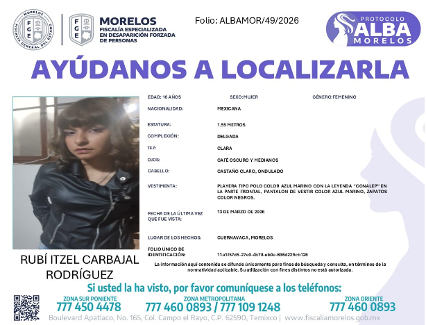 ZonaCNoticias's tweet photo. Reportan varias jóvenes desaparecidas en las últimas horas en el estado de Morelos. https://t.co/UA2YJH9G7L