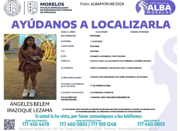 ZonaCNoticias's tweet photo. Reportan varias jóvenes desaparecidas en las últimas horas en el estado de Morelos. https://t.co/UA2YJH9G7L