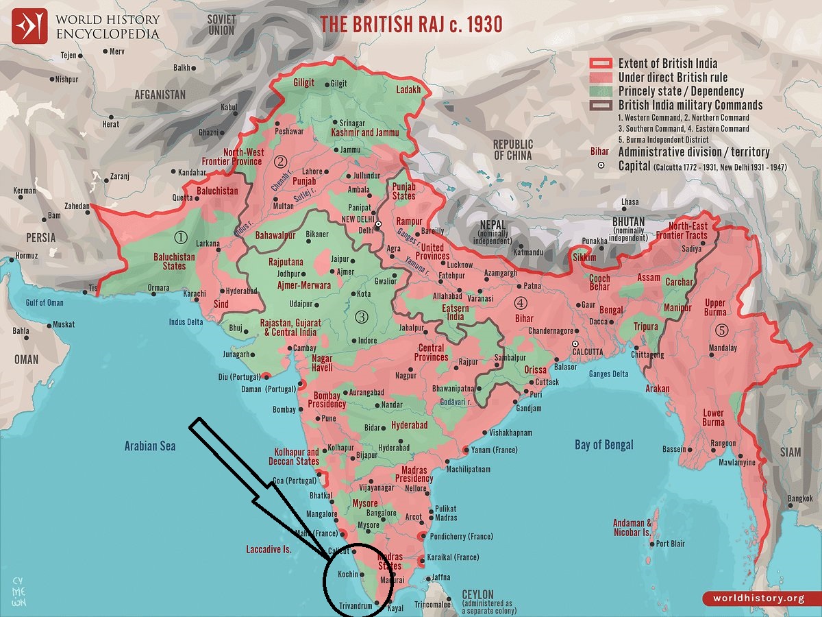 sajith2009's tweet photo. The only region in India that never came under Muslim rule, ever...  

Now you know why Kerala, especially the central and southern parts of it, is famous for religious tolerance and why the treasure in Padmanabhaswamy Temple's coffers is still intact. #kerala #history https://t.co/M1TsH6mvkr
