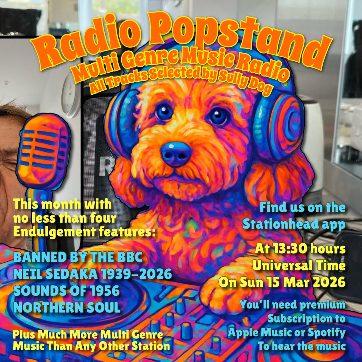 RadioPopstand's tweet photo. Last month we had the one and only Sully Dog, the chairman of Radio Popstand, as a special guest in our studio. Before he left us to go back home, he compiled the next playlist, and that is exactly what you're going to hear this month on Radio Popstand. https://t.co/ufjiWxJj6R