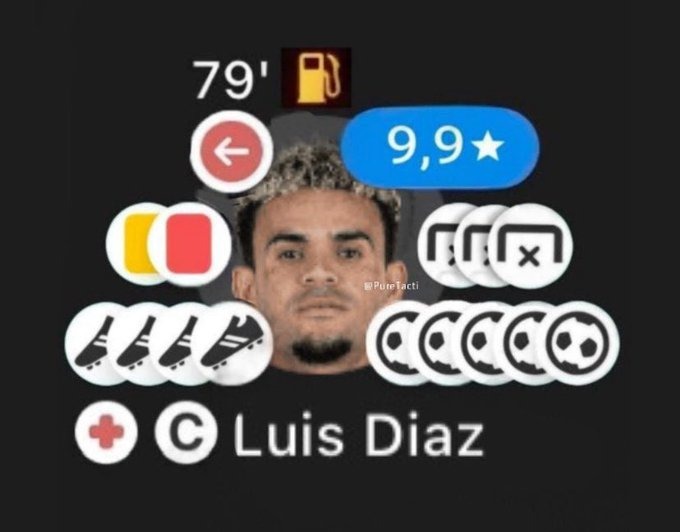 Balatreado's tweet photo. Los partidos de Luis Diaz: https://t.co/Upia0EBOjJ