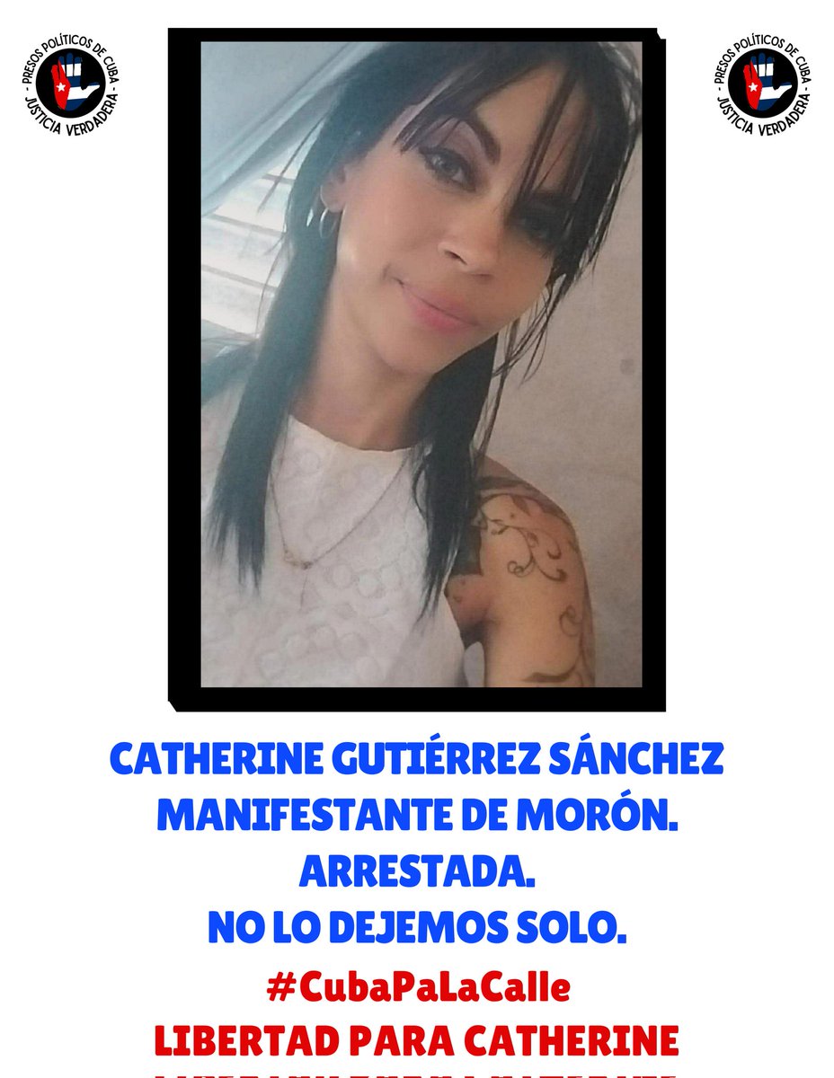 #Urgente 🇨🇺 #CubaPaLaCalle 🚨

Tres manifestantes de Morón, Ciego de Ávila, pueblo que anoche 03/13/2026 salió en pleno a reclamar sus derechos.

-Catherine Gutiérrez Sánchez.
-Kevin Samuel Echeverría, menor de edad, tiene 15 años.
- Bryan PM.

Vamos a visibilizar esto urgente