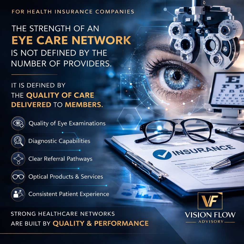 VF_Advisory's tweet photo. قوة شبكة مزودي خدمات العيون في شركات التأمين
لا تُقاس بعدد العيادات أو محلات النظارات.
بل تُقاس بـ جودة الخدمة المقدمة للمؤمن لهم.

فحص بصري دقيق
قدرات تشخيصية مناسبة
مسارات إحالة واضحة
الشبكات الصحية القوية تُبنى على الجودة والكفاءة.

#التأمين_الصحي
#البصريات
#VisionFlowAdvisory https://t.co/8iW3GfXgSM
