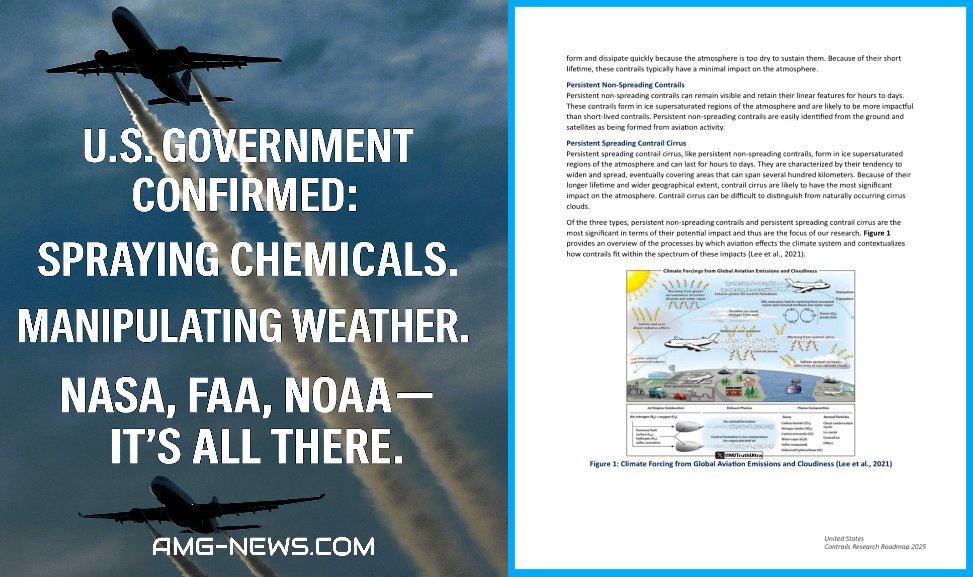 🛑 Surprise Surprise… BOOM! U.S. Government — via FAA, NASA &amp; NOAA — Officially Admits to Spraying Chemicals, Manipulating Weather, and Altering Earth’s Atmosphere [Official Report + Video]

🛑 Surprise, surprise… BOOM! The U.S. government just CONFIRMED what “conspiracy