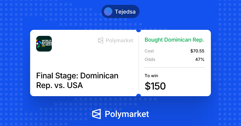 Sandytejeda_'s tweet photo. Just bought Dominican Republic to beat USA 🇩🇴⚾

People betting against Dominican baseball…
That’s crazy to me.
Let’s see who was right. 🔥 https://t.co/zxI2yB4b1X