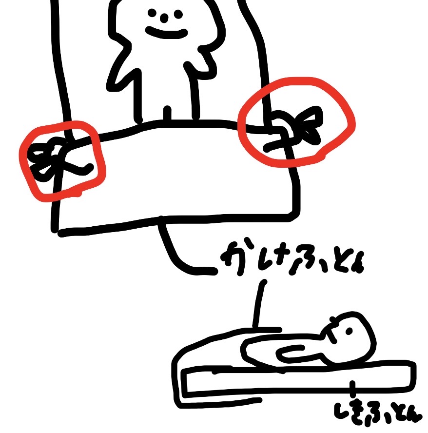 necomica_'s tweet photo. @pi_hapi_pi おすすめから失礼します。
私も産後同じことで悩み、最終的に敷布団の足元にバスタオルタオルを入れ込み、折り返して足元にかけてました。
念のためサイドから大きな洗濯バサミで留めてました。
自分で回転したり下がってくるようになるまでは安心です。
少しでもゆっくり眠れますように🥹 https://t.co/2vSUWkfhsW
