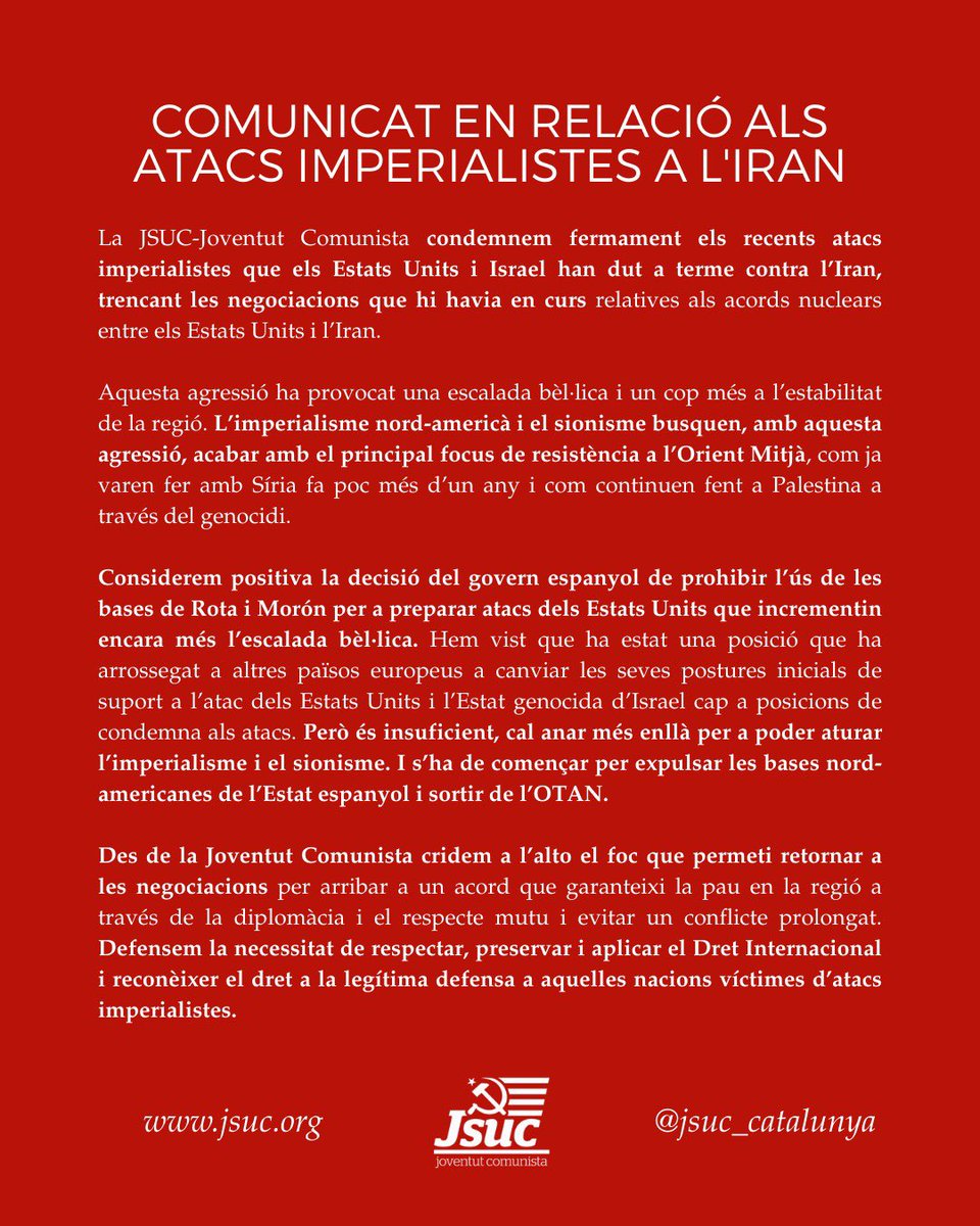 JSUC -Joventut Socialista Unificada de Catalunya ☭ tweet media