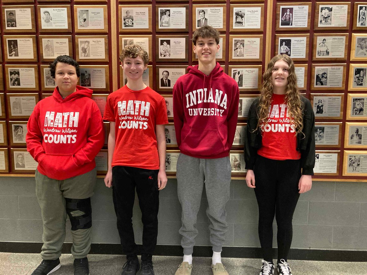 Congrats to these 8th graders for qualifying for State MathCounts!  They competed today at Rose Hulman.  So proud of all their hard work and dedication!