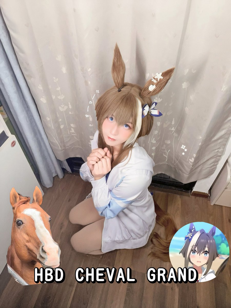 Charmint39's tweet photo. HBD Cheval grand💙💙💙 
#Chevalgrand #Umamusume https://t.co/rQZ6rp3lH4