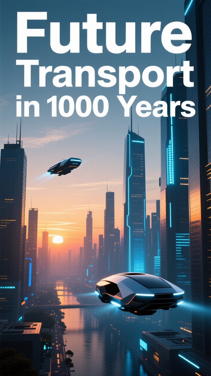 Pashtocartoon10's tweet photo. Future Transport in 1000 Years Imagine a world where roads are obsolete and cities hum with silent, flying vehicles. In just 1000 years, will we be soaring across o instant global travel. But how will these advan #FutureTech #SciFi #Transportation #FutureCities #MagicLightai https://t.co/hNZzBcW0Kk