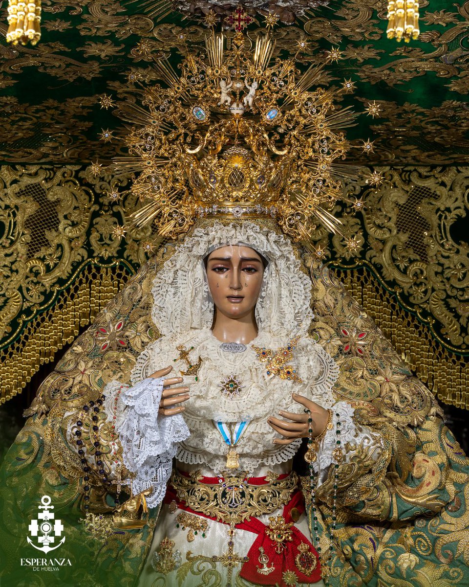 EsperanzaHuelva's tweet photo. 𝗡𝗨𝗘𝗦𝗧𝗥𝗔 𝗦𝗘𝗡̃𝗢𝗥𝗔 𝗗𝗘 𝗟𝗔 𝗘𝗦𝗣𝗘𝗥𝗔𝗡𝗭𝗔 𝗘𝗡𝗧𝗥𝗢𝗡𝗜𝗭𝗔𝗗𝗔 𝗘𝗡 𝗦𝗨 𝗣𝗔𝗦𝗢 𝗗𝗘 𝗣𝗔𝗟𝗜𝗢. 

La espera va llegando a su fin. La Virgen ya está bajo palio. ¡Ave María! 

📲https://t.co/0JrCq18DZx 

#EsperanzadeHuelva https://t.co/Ak9WVbPkw1