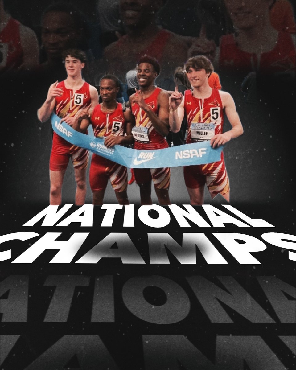 calverthall's tweet photo. Nike Indoor Track National Champions! These four ran the Boys 1600m SMR Championship heat in 3:32.13. Way to go, Hallmen. https://t.co/Aj25vc1UVk