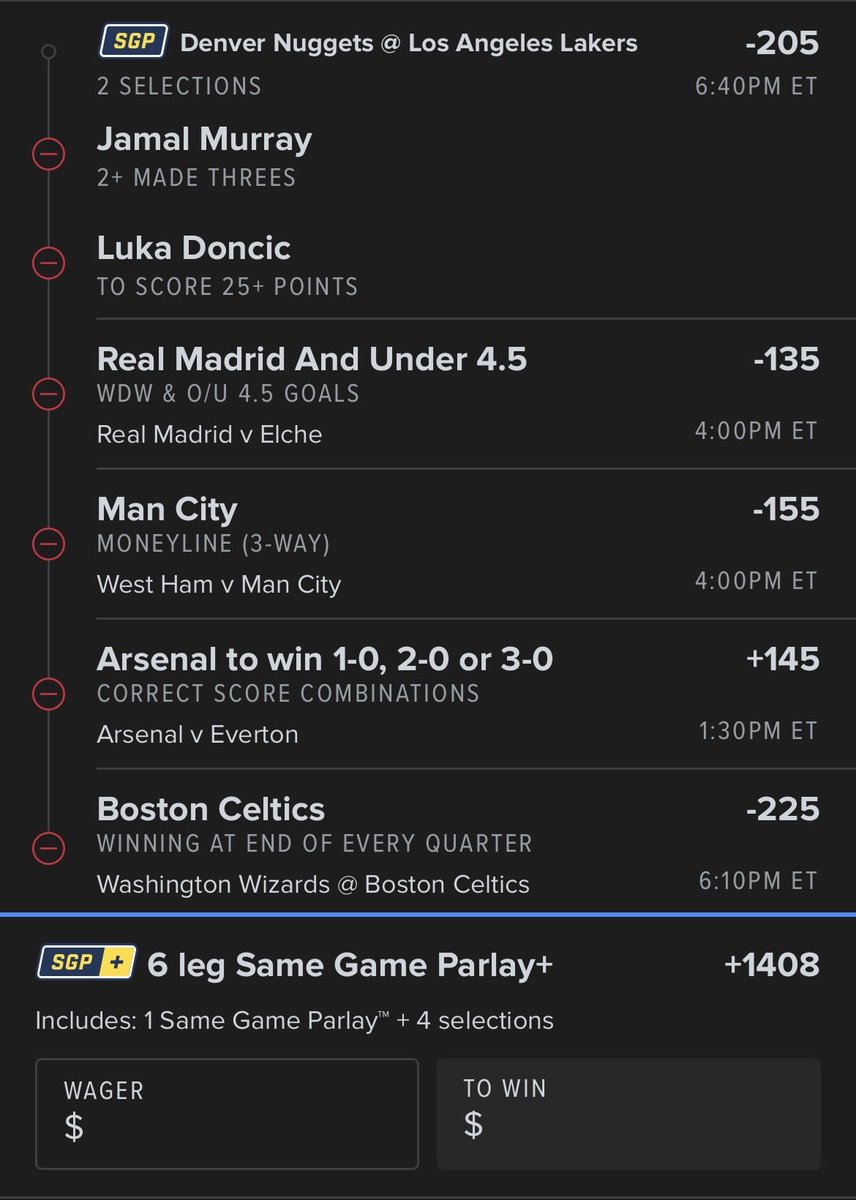 Ran this back with Arsenal &amp; u4.5 as well