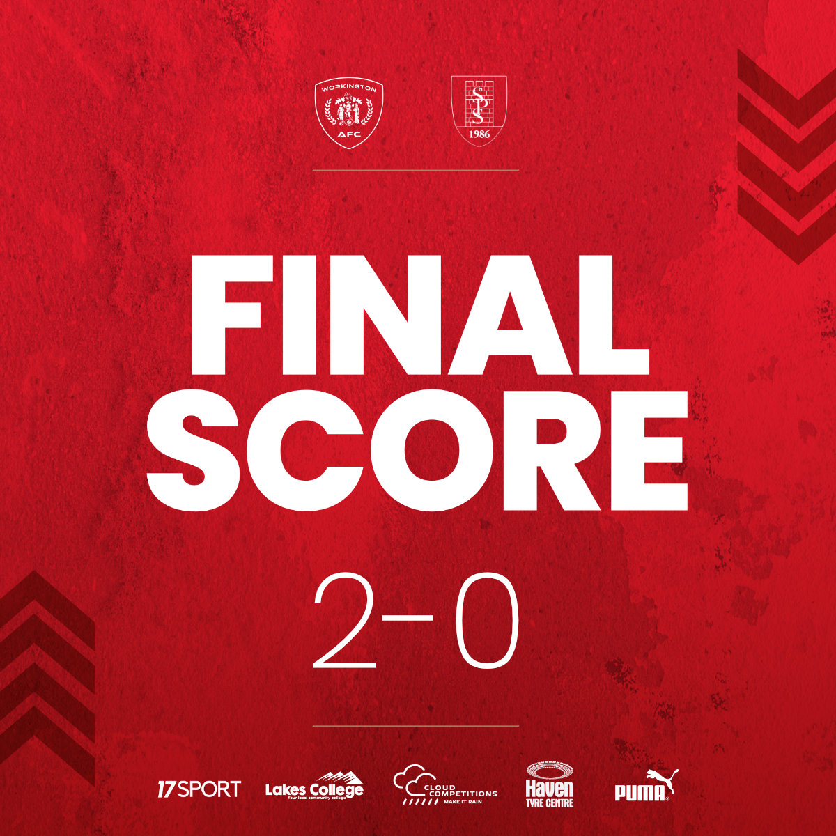 WorkingtonAFC's tweet photo. Full time.

Jack Dickinson and Luke Hunter secure the points this afternoon.

#OurTownOurTeam #RootedInRed https://t.co/CGqj8a4Jwv
