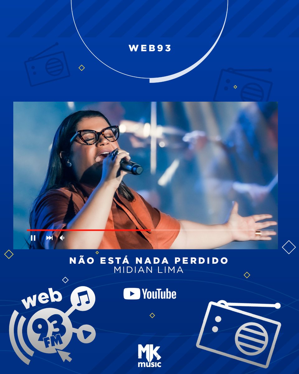 MKMusicBrasil's tweet photo. A canção "Não Está Nada Perdido", da @pramidianlima, foi destaque no programa #web93, da Rádio 93 FM. Incrível, né? ⁣Assista à programação completa no canal da Rádio do povo de Deus, no YouTube.

🎧 https://t.co/b2U3JVQVpF

#Web93 ⁣#NaoEstaNadaPerdido #MidianLima https://t.co/g5WWNmiGqp