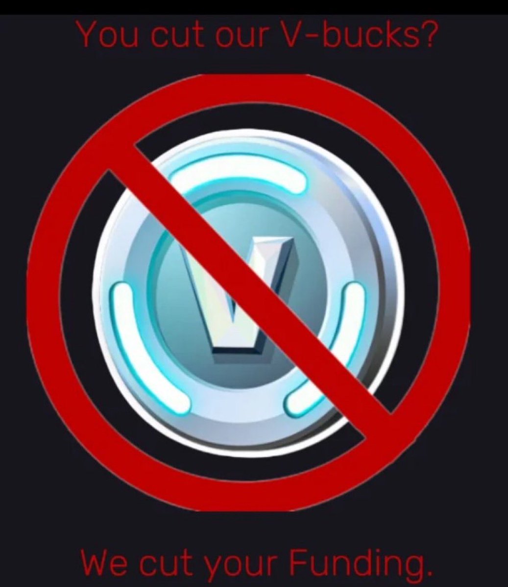 BTRH_Demon's tweet photo. @Fortnite We received reports that you are cutting in v bucks https://t.co/hW7RE3l0RL