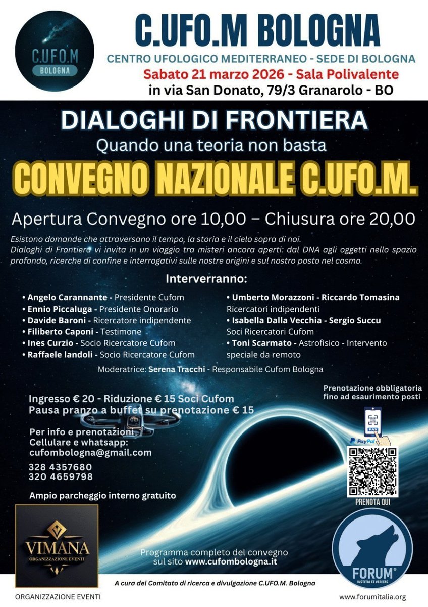 InfoCufom's tweet photo. Mistero nei cieli di Berlino: oggetto non identificato blocca l’aeroporto Brandeburgo. Prenotati, convegno di Granarolo sabato 21 marzo 2026, Luca Scarmato collaboratore di Avi Loeb,  insieme ad Angelo Carannante parleranno di 3I/Atlas.  Video -  https://t.co/UnKvCzVHK8 https://t.co/Shim7Gfkl1