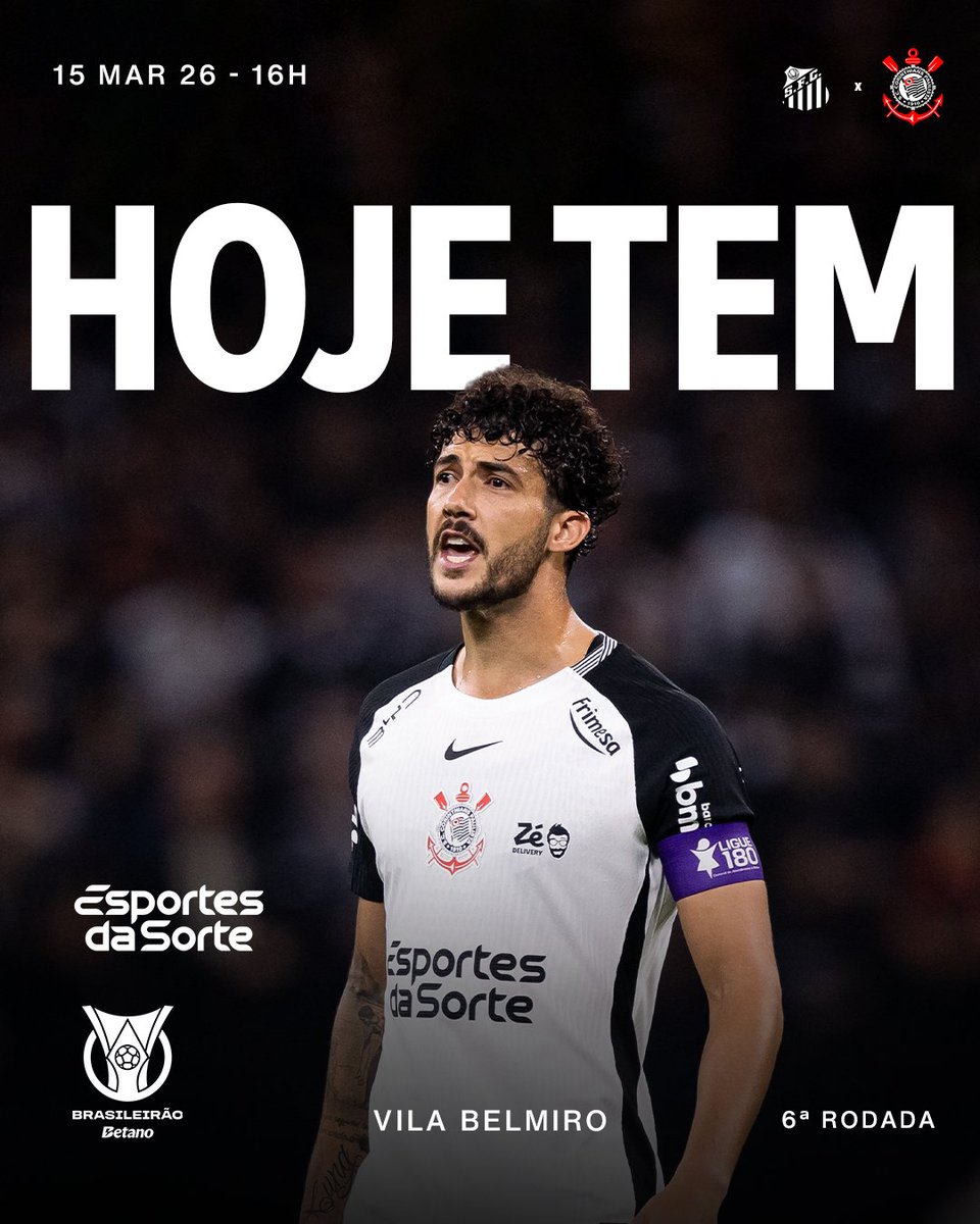 Corinthians's tweet photo. HOJE TEM CORINTHIANS NO CLÁSSICO ALVINEGRO, FIEL!! ⚫⚪

🎶 VAI PRA CIMA, CORINTHIANS...🎶

⚽ Santos x Corinthians
🏆 Campeonato Brasileiro (6ª rodada)
⏰ 16h (horário de Brasília)
🏟 Vila Belmiro
📺 GE TV, Globo e Premiere
🖥️ Dia de Corinthians (pré-jogo: 14h | narração: 16h)

#EDS
#SANxSCCP
#VaiCorinthians