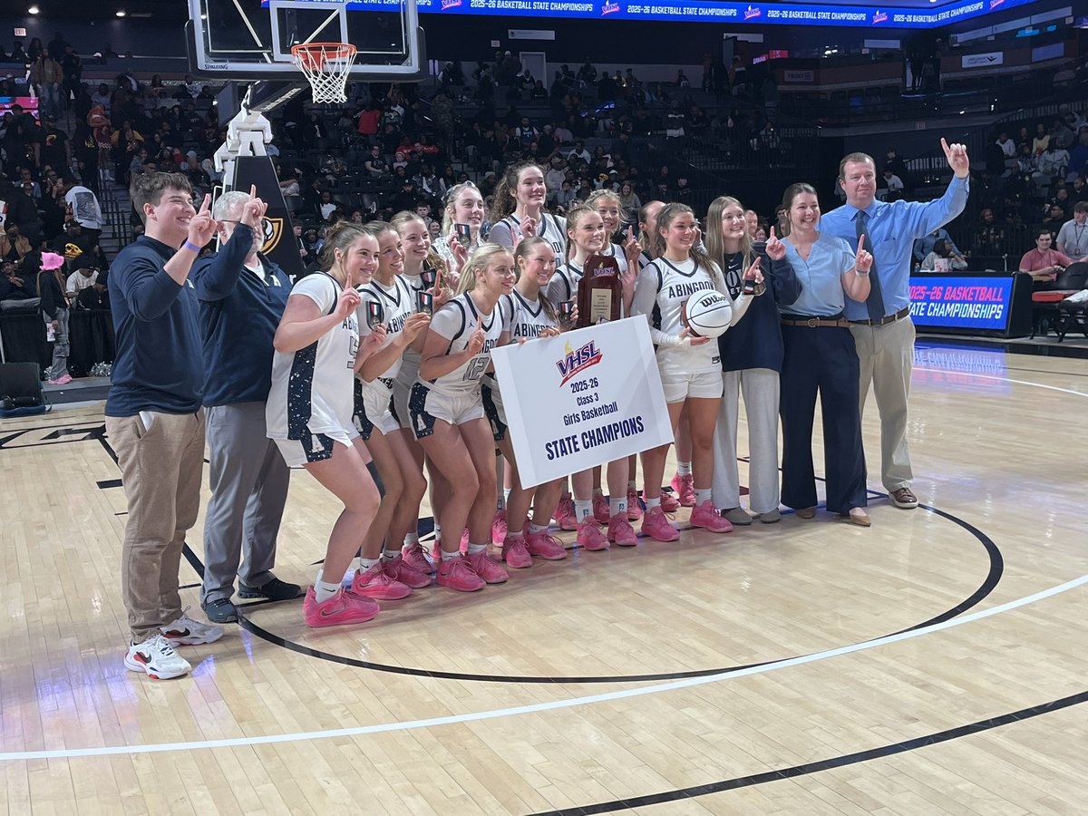#VHSL Girls Basketball, Class 3 State Champions: Abingdon Falcons