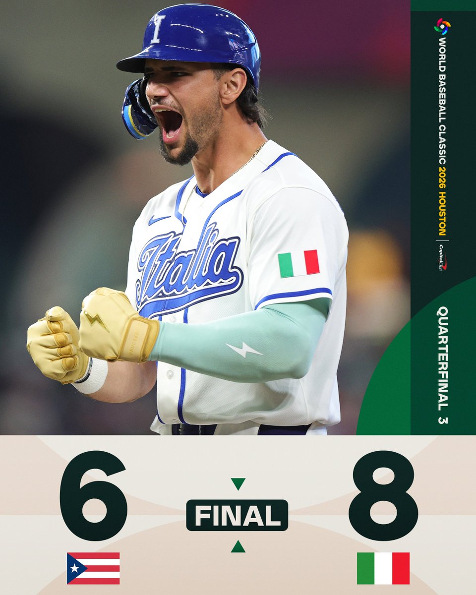 ⚾️ 🇮🇹 La novena italiana vence al representativo de Puerto Rico 🇵🇷 @WBCBaseball