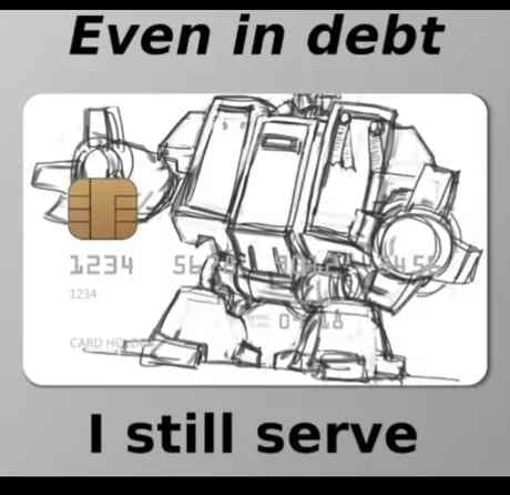 Even in debt, I still serve