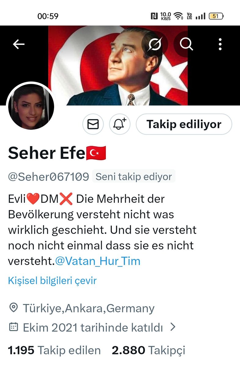 YasminBJK391658's tweet photo. #FFSpecial 💐🌸🥀🌼

#FfSpecial 🌸🌼

Atatürk’ün kızlarına yakışan duruşuyla, Cumhuriyet sevgisini net gösteren
[@Seher067109]
Böyle  hesaplar daha çok görünmeli 🇹🇷✨ https://t.co/QEjzMCSLzh